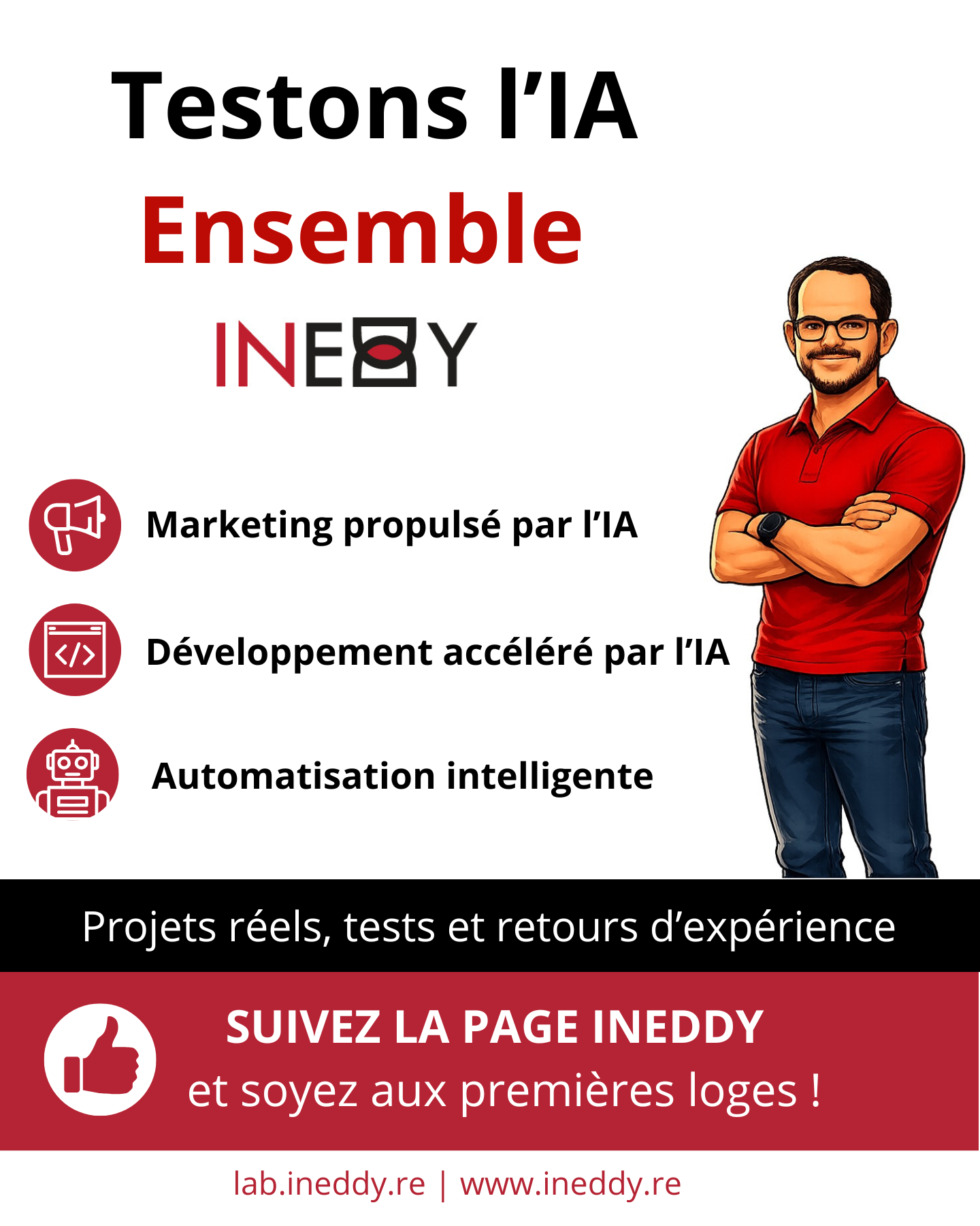 Publicité A — Testons l’IA ensemble avec Ineddy